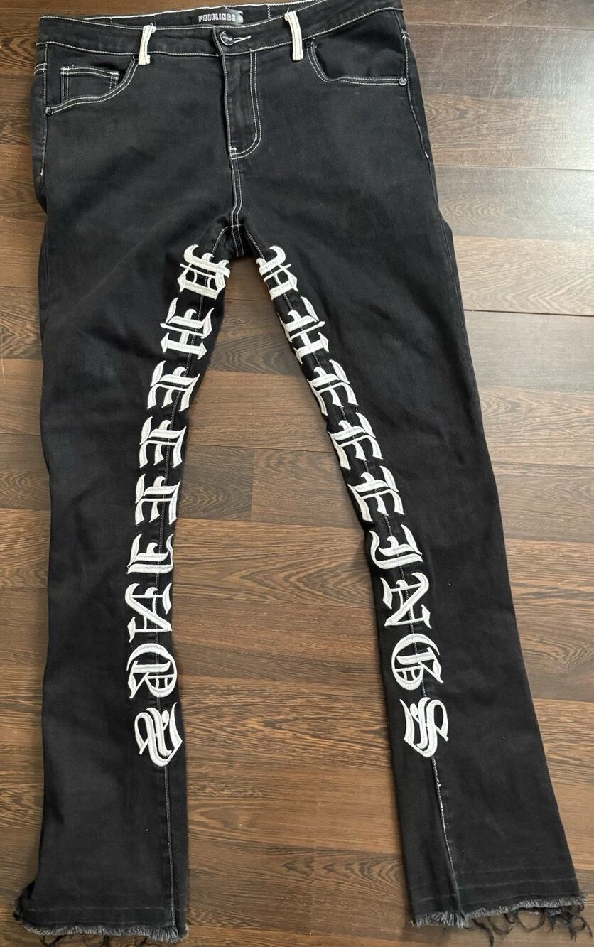 Pheelings Flare Stacked Jeans Black 36x34